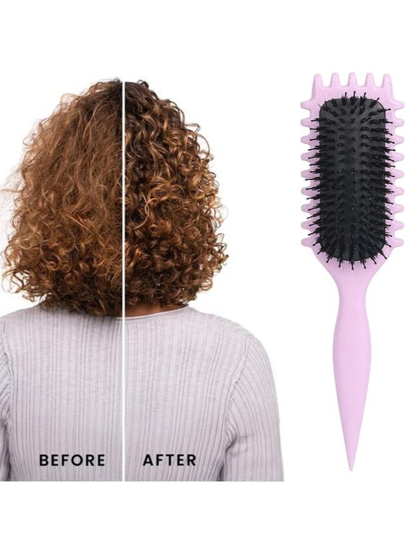 Curly Hair Brush Styling, Wet & Dry Detangler Hair Brush, The Essential Tool For Shaping & Styling Your Curls Multicolor - Image 5